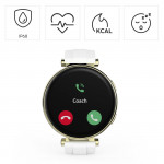 Smart hodinky 7000, AMOLED 43 mm, telefónovanie, vodotesné, zlaté