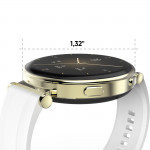 Smart hodinky 7000, AMOLED 43 mm, telefónovanie, vodotesné, zlaté