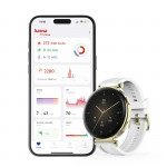 Smart hodinky 7000, AMOLED 43 mm, telefónovanie, vodotesné, zlaté