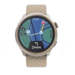 Smart hodinky 9050, bežecké, GPS, offline mapy, 45 mm, 5 ATM, béžové