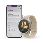 Smart hodinky 9050, bežecké, GPS, offline mapy, 45 mm, 5 ATM, béžové