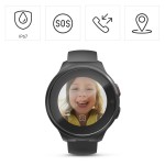 Detské smart hodinky, SIM, GPS, SOS tlačidlo, hlasové/video hovory, čierne