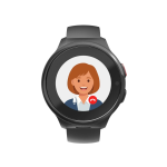 Detské smart hodinky, SIM, GPS, SOS tlačidlo, hlasové/video hovory, čierne