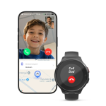 Detské smart hodinky, SIM, GPS, SOS tlačidlo, hlasové/video hovory, čierne