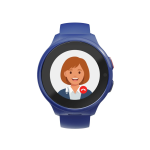 Detské smart hodinky, SIM, GPS, SOS tlačidlo, hlasové/video hovory, modré
