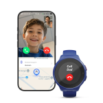 Detské smart hodinky, SIM, GPS, SOS tlačidlo, hlasové/video hovory, modré