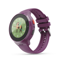 Detské smart hodinky, SIM, GPS, SOS tlačidlo, hlasové/video hovory, fialové