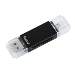 USB 2.0 OTG čítačka kariet Basic, SD/microSD, čierna