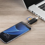 USB 2.0 OTG čítačka kariet Basic, SD/microSD, čierna