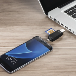 USB 2.0 OTG čítačka kariet Basic, SD/microSD, čierna