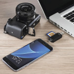 USB 2.0 OTG čítačka kariet Basic, SD/microSD, čierna