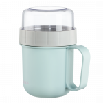 Xavax To Go nádoba na jogurt/müsli/cereálie, 500+200 ml, s uškom, pastelová modrá/šedá