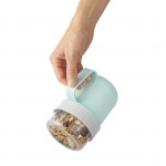 Xavax To Go nádoba na jogurt/müsli/cereálie, 500+200 ml, s uškom, pastelová modrá/šedá
