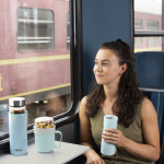Xavax To Go nádoba na jogurt/müsli/cereálie, 500+200 ml, s uškom, pastelová modrá/šedá