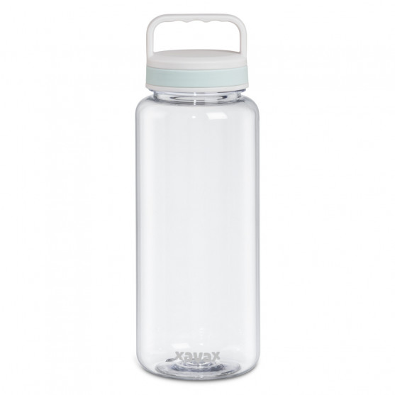 Xavax To Go, fľaša na nápoj, 1,25 l, skrutkovacia, rukoväť, priehľadná