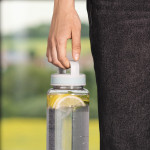 Xavax To Go, fľaša na nápoj, 1,25 l, skrutkovacia, rukoväť, priehľadná