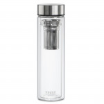 Xavax To Go, sklenená fľaša na teplý/studený/sýtený nápoj, 450 ml, sitko, neoprénový obal