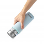 Xavax To Go, sklenená fľaša na teplý/studený/sýtený nápoj, 450 ml, sitko, neoprénový obal
