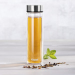 Xavax To Go, sklenená fľaša na teplý/studený/sýtený nápoj, 450 ml, sitko, neoprénový obal