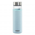Xavax To Go, sklenená fľaša na teplý/studený/sýtený nápoj, 450 ml, sitko, neoprénový obal