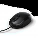 MC-100 Optical 3-Button Mouse, Cabled, black