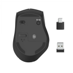 Optická bezdrôtová myš MW-600, 6 tlačidiel, USB‑C/USB‑A, čierna Optická bezdrôtová myš MW-600, 6 tlačidiel, USB‑C/USB‑A, čierna