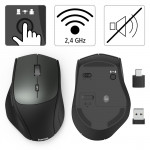 Optická bezdrôtová myš MW-600, 6 tlačidiel, USB‑C/USB‑A, čierna Optická bezdrôtová myš MW-600, 6 tlačidiel, USB‑C/USB‑A, čierna
