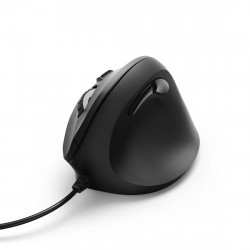 Vertikálna ergonomická myš EMC-500, káblová, 6 tlačidiel, čierna