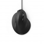 Vertikálna ergonomická myš EMC-500, káblová, 6 tlačidiel, čierna