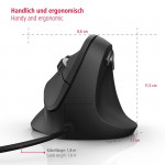 EMC-500 vertikálna ergonomická myš, káblová, 6 tlačidiel, čierna EMC-500 vertikálna ergonomická myš, káblová, 6 tlačidiel, čierna