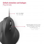 EMC-500 vertikálna ergonomická myš, káblová, 6 tlačidiel, čierna EMC-500 vertikálna ergonomická myš, káblová, 6 tlačidiel, čierna