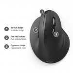 EMC-500 vertikálna ergonomická myš, káblová, 6 tlačidiel, čierna EMC-500 vertikálna ergonomická myš, káblová, 6 tlačidiel, čierna
