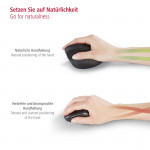 Vertikálna ergonomická bezdrôtová myš EMW-500, pre pravákov, čierna