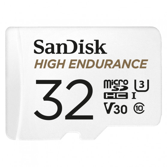 MicroSDHC High Endurance Monitoring 32GB, Class 10, 100MB/s + SD Adapter