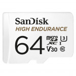 MicroSDXC High Endurance Monitoring 64GB, Class 10, 100MB/s + SD Adapter