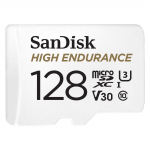 MicroSDXC High Endurance Monitoring 128GB, Class 10, 100MB/s + SD Adapter
