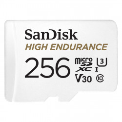 MicroSDXC High Endurance Monitoring 256GB, Class 10, 100MB/s + SD Adapter