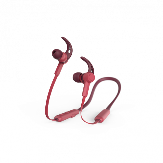Neckband Bluetooth® Headphones, In Ear, Micro, Ear Hook, red