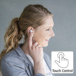 Spirit Go Bluetooth® Headphones, True Wireless, In-Ear, white
