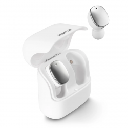 Bluetooth slúchadlá Spirit Pure, štuple, nabíjacie puzdro, biele