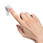 Bluetooth slúchadlá Spirit Pure, štuple, nabíjacie puzdro, biele