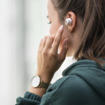 Bluetooth slúchadlá Spirit Pure, štuple, nabíjacie puzdro, biele