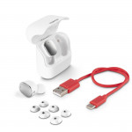 Bluetooth slúchadlá Spirit Pure, štuple, nabíjacie puzdro, biele Bluetooth slúchadlá Spirit Pure, štuple, nabíjacie puzdro, biele