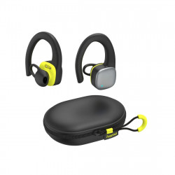 Bluetooth® slúchadlá Spirit Athletics, True Wireless, háčik, čierna/žltá