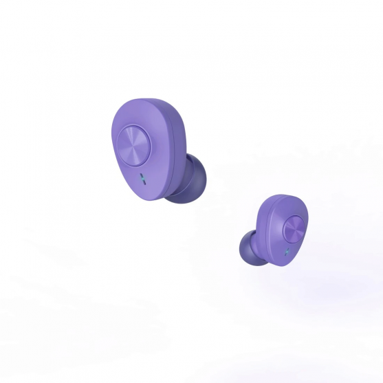 Bluetooth slúchadlá Freedom Buddy, štuple, nabíjacie puzdro, fialové Bluetooth slúchadlá Freedom Buddy, štuple, nabíjacie puzdro, fialové