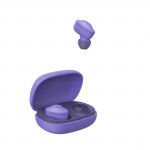 Bluetooth slúchadlá Freedom Buddy, štuple, nabíjacie puzdro, fialové
