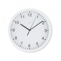 Elba, nástenné hodiny, 25 cm, tichý chod, biele