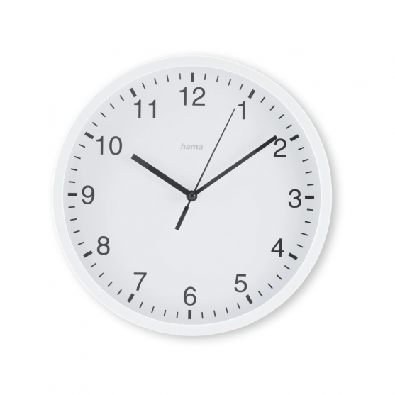 Elba, nástenné hodiny, 25 cm, tichý chod, biele Elba, nástenné hodiny, 25 cm, tichý chod, biele