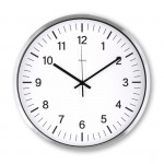 DCF rádiovo riadené nástenné hodiny Java, Ø 35 cm, strieborné