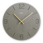Nástenné hodiny Kréta, quartzové, MDF, vyryté číslice, Ø 30 cm, sivé Nástenné hodiny Kréta, quartzové, MDF, vyryté číslice, Ø 30 cm, sivé